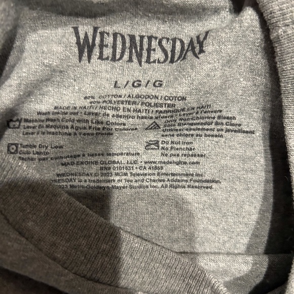 Wednesday Addams t-shirt Sz XL - Picture 3 of 3